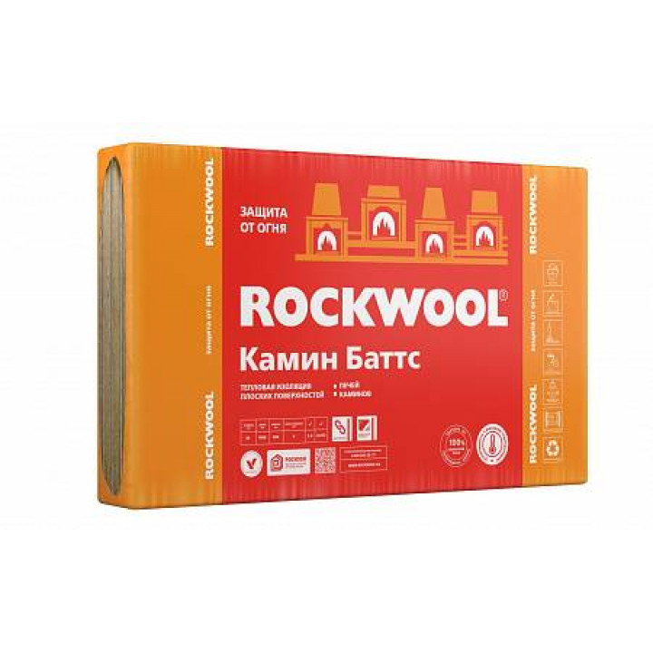 Утеплитель Rockwool Камин Баттс 1000 х 600 х 30