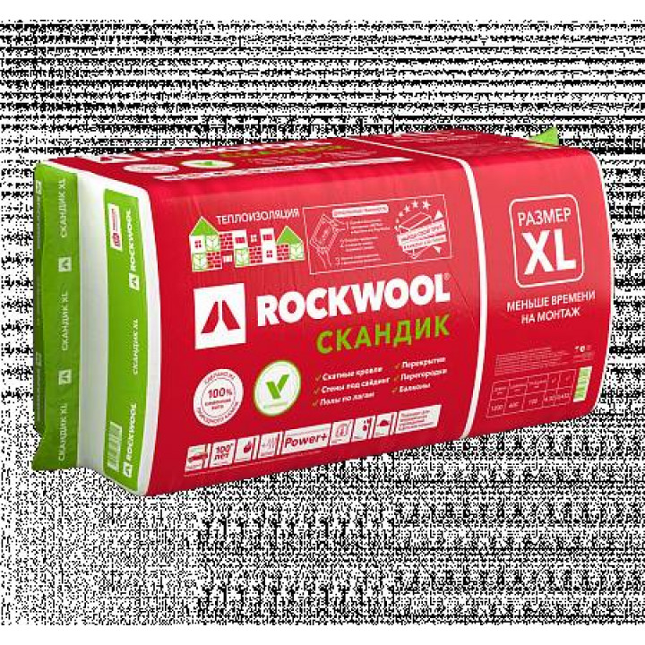 Утеплитель Rockwool Лайт Баттс Скандик 1200 х 600 х 100