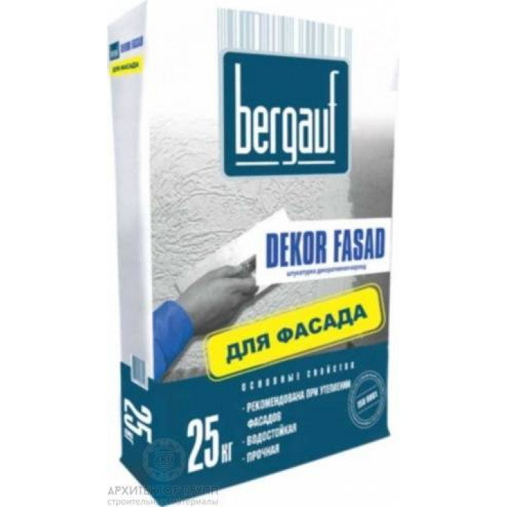 Bergauf Dekor Fasad декоративная штукатурка Короед 25 кг