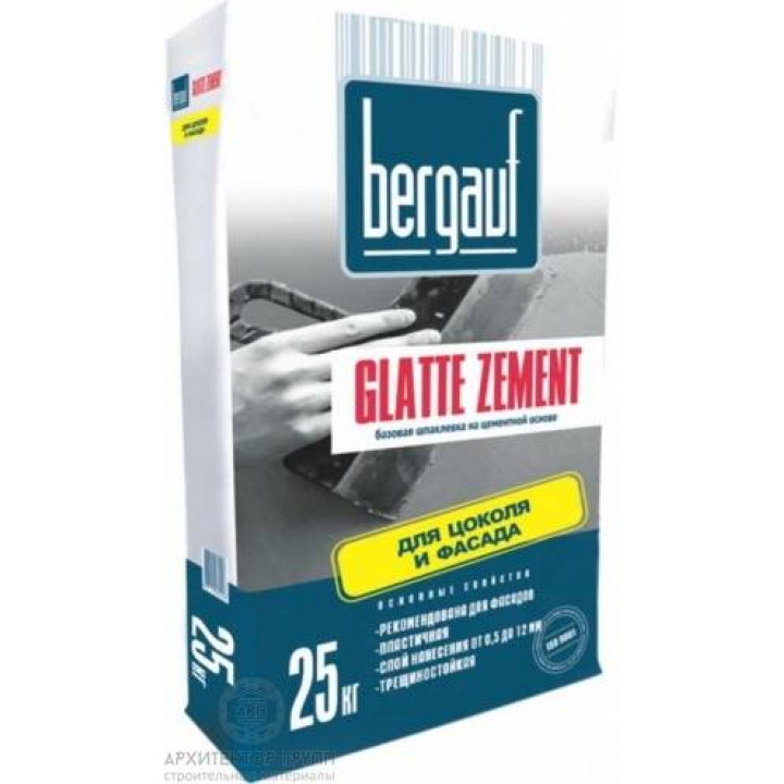 Bergauf Glatte Zement шпаклевка базовая цементная 25 кг