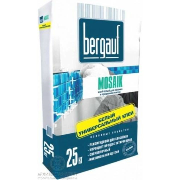 Bergauf Mosaik клей для мозаики и прозрачной плитки 25 кг