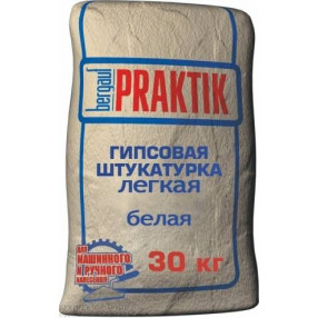 Bergauf Praktik гипсовая штукатурка легкая белая, 30 кг