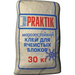 Bergauf Praktik клей для ячеистых блоков морозостойкий, 30 кг