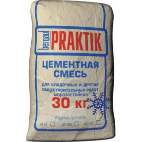 Bergauf Praktik М100 морозостойкая кладочная смесь Цементная, 30 кг