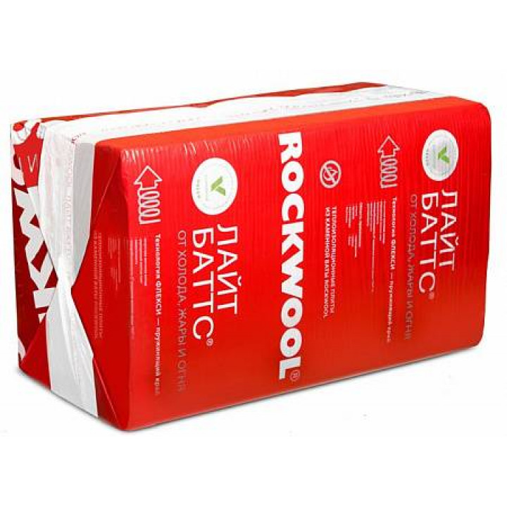 Утеплитель Rockwool Лайт Баттс 1000 х 600 х 100