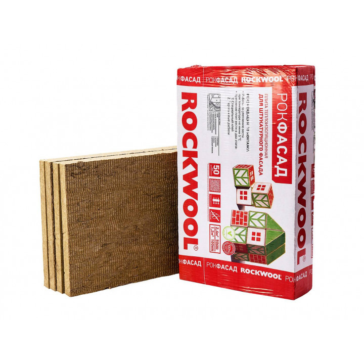 Утеплитель Rockwool Рокфасад 1000 х 600 х 100