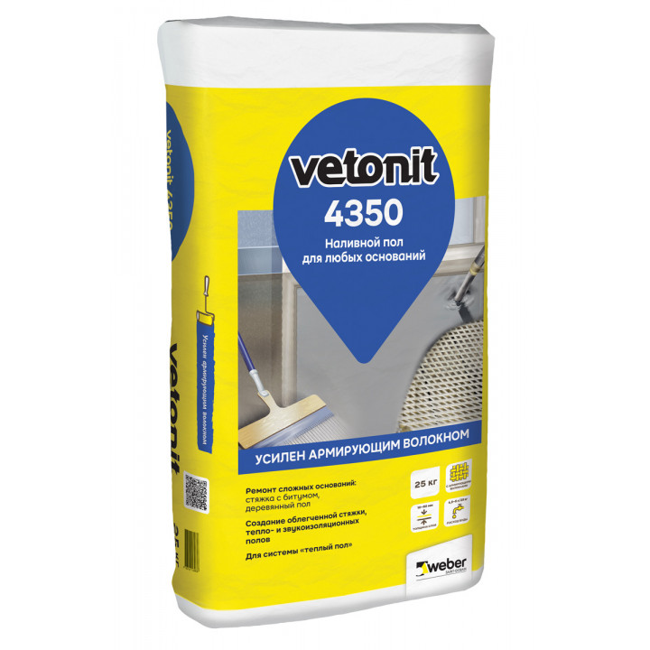 Наливной пол для звукоизоляционных полов Weber.Vetonit 4350