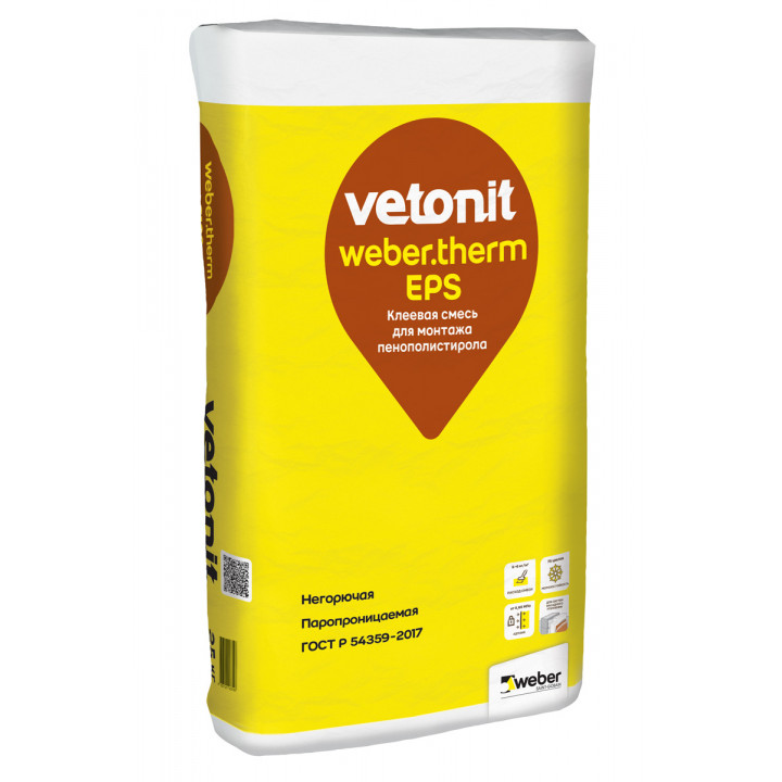 Клей для монтажа пенополистирола Weber.Therm EPS
