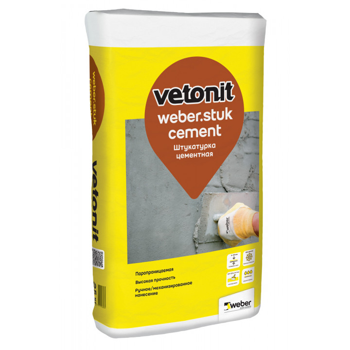 Фасадная цементная штукатурка Weber.Stuk Cement